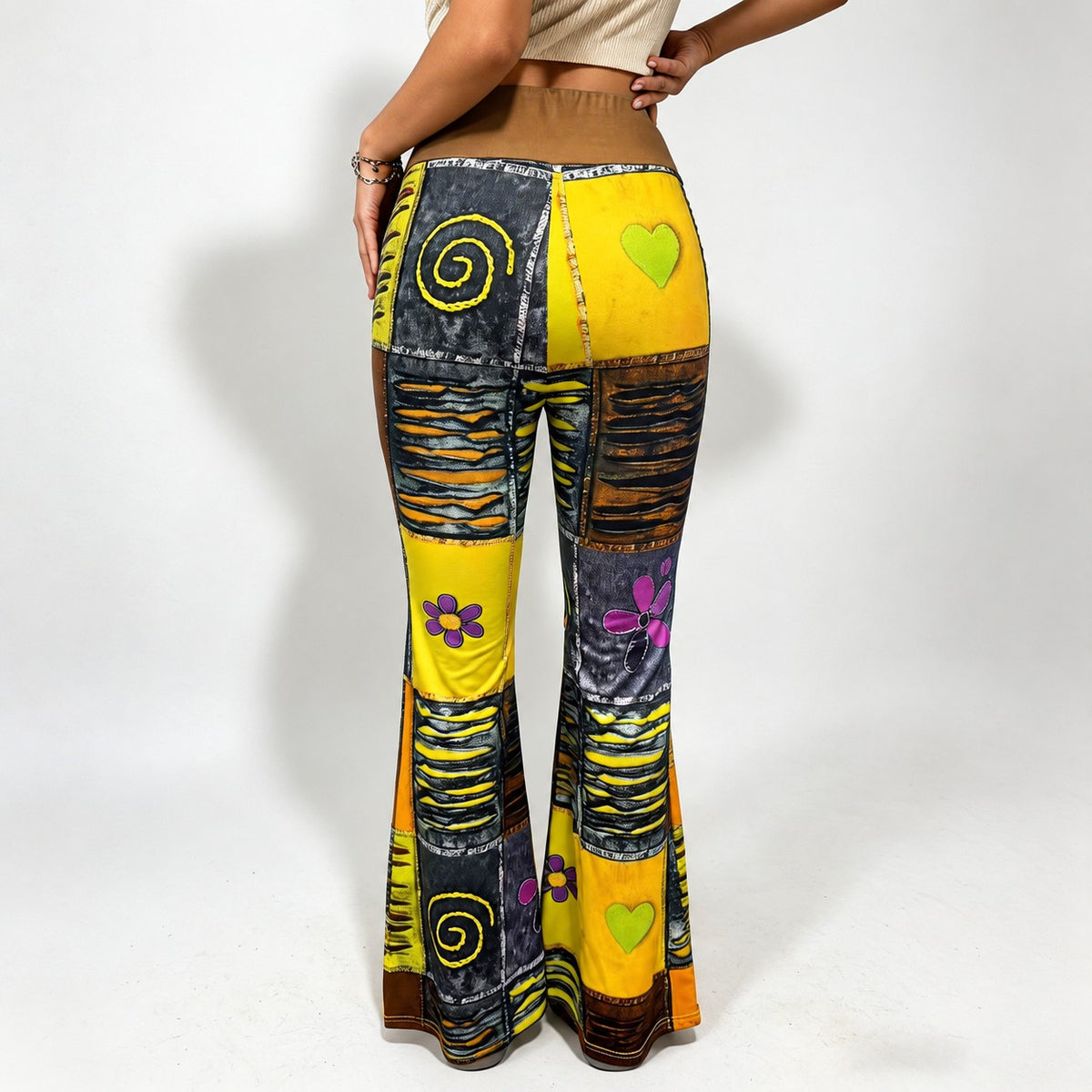 Liora Patchwork Flare - Yellow