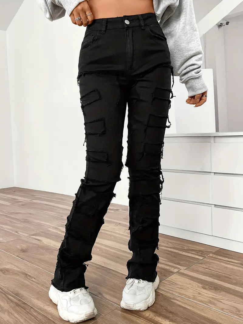 Raw Distressed Denim