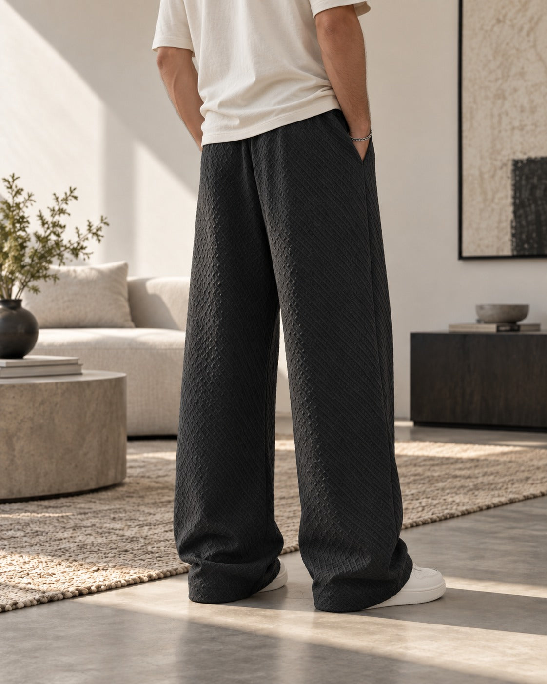 Arlo Lattice Pant - Black