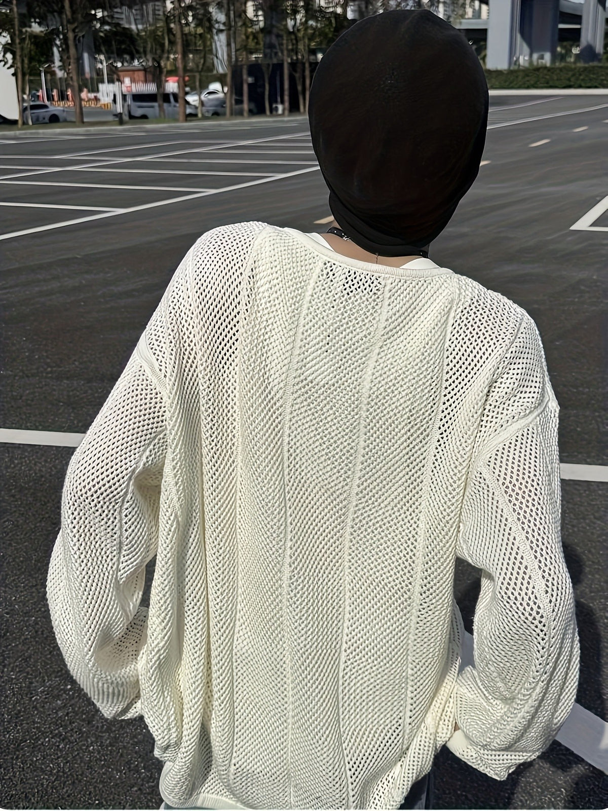 Orin Mesh Pullover - White