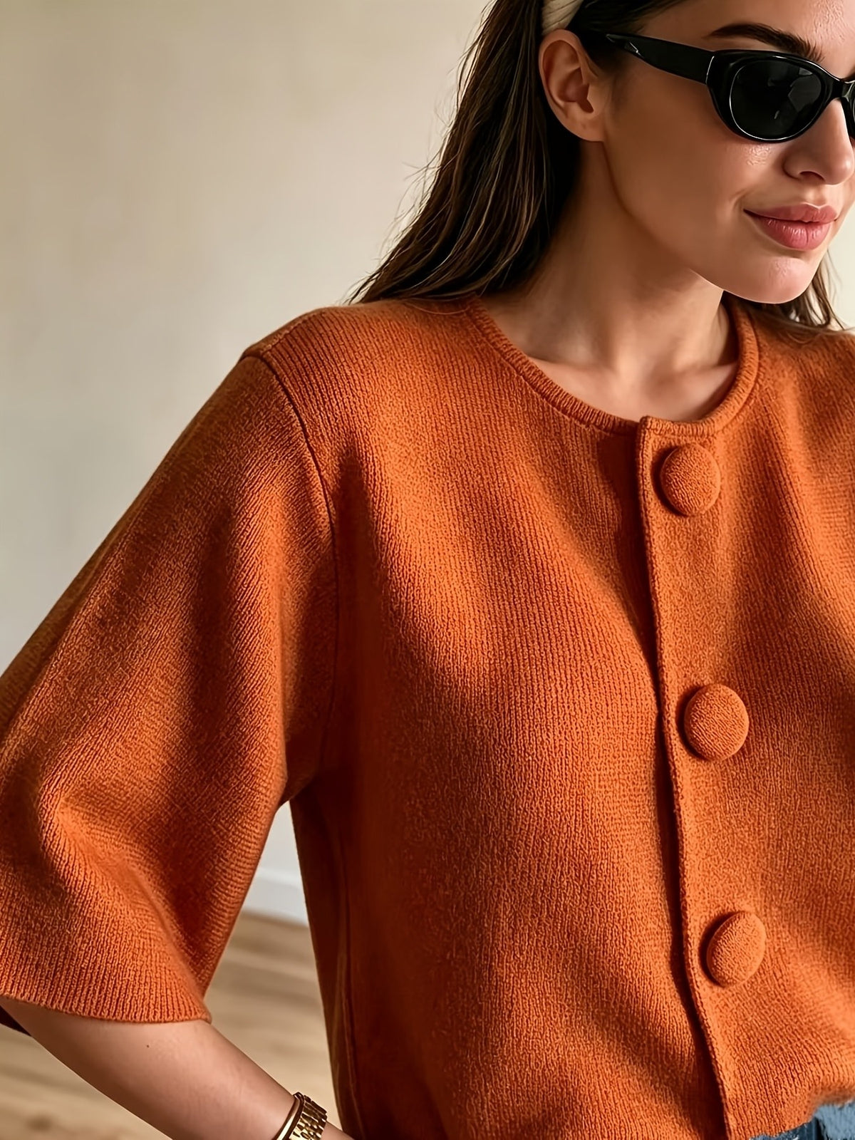 Willa Boxy Crop Jacket - Orange