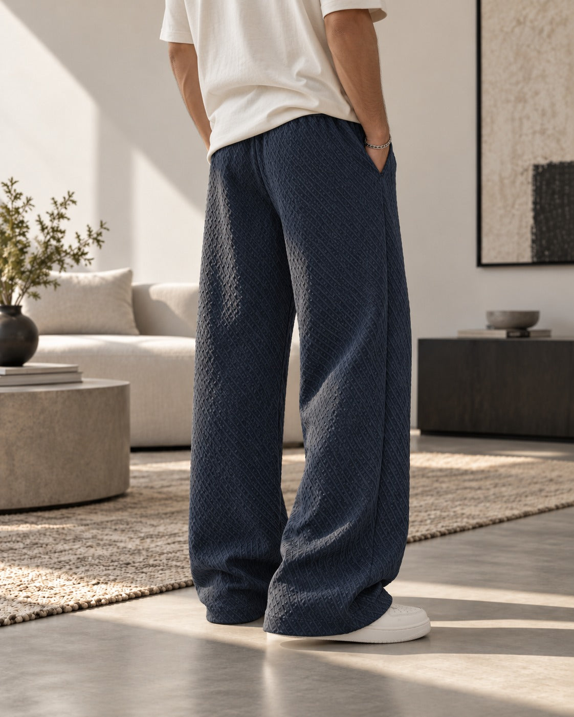 Arlo Lattice Pant - Navy