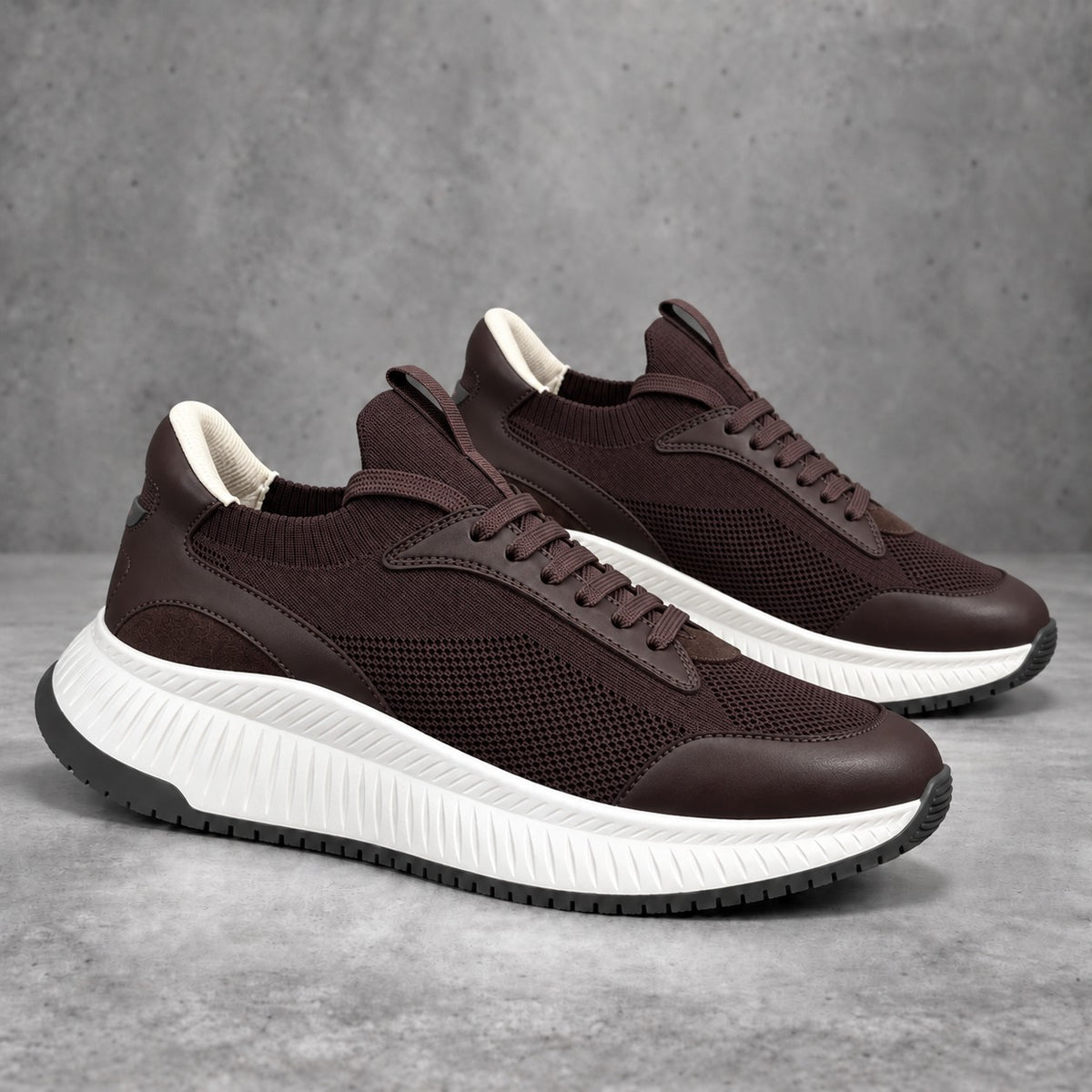 Cole Knit Sneaker - Brown