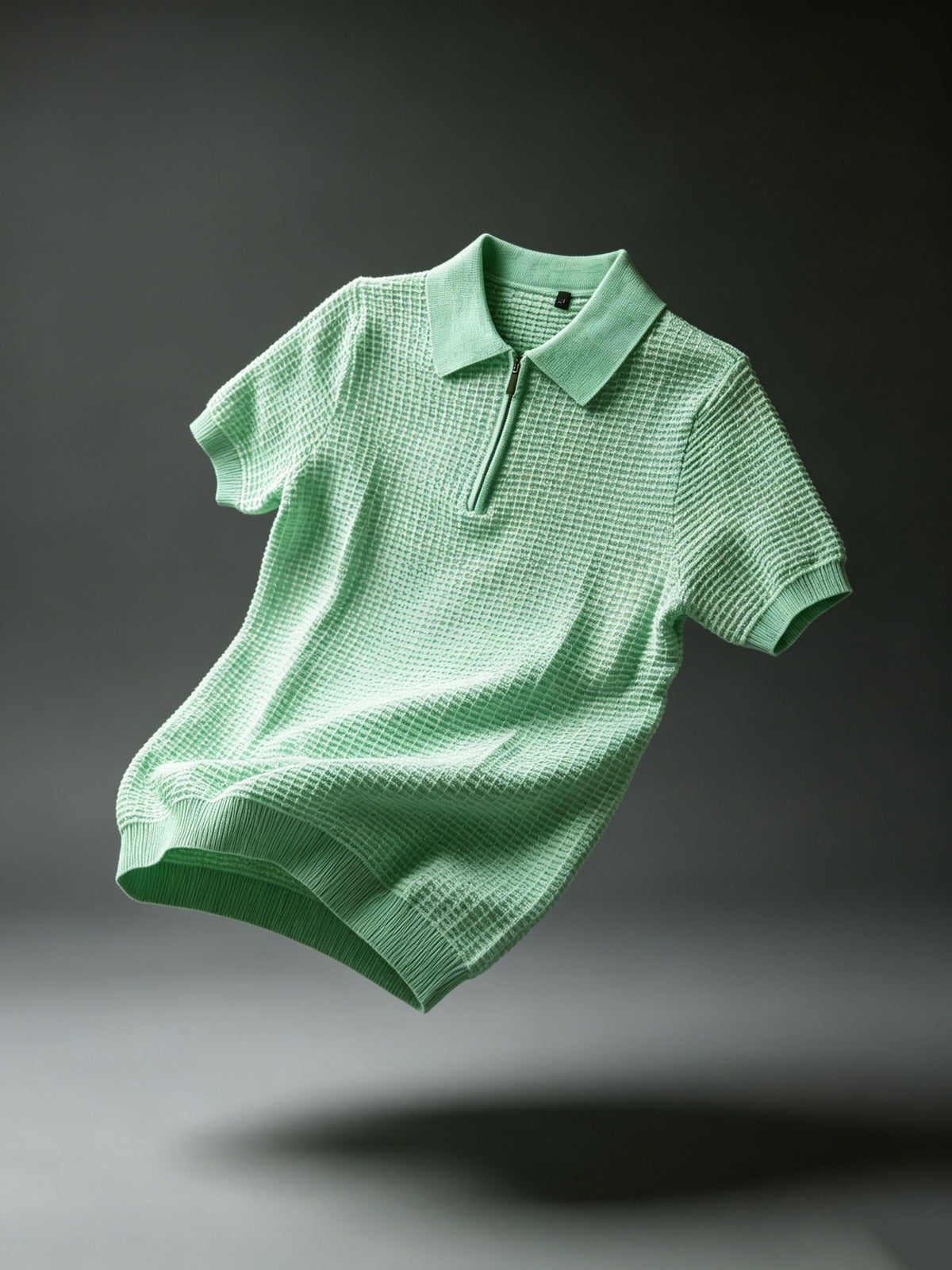 Beck Waffle Polo - Light Green
