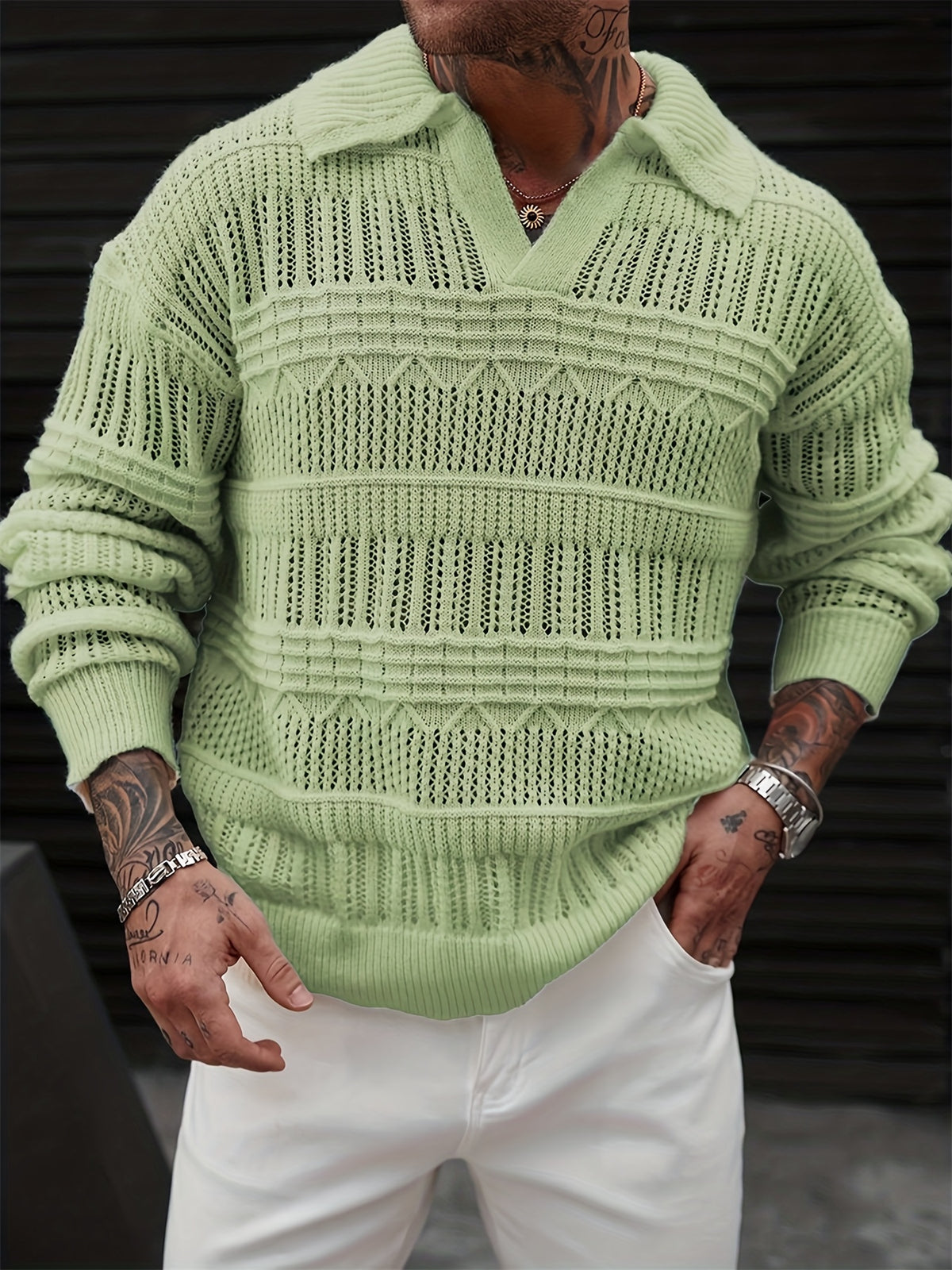 Toren Lattice Polo - Matcha