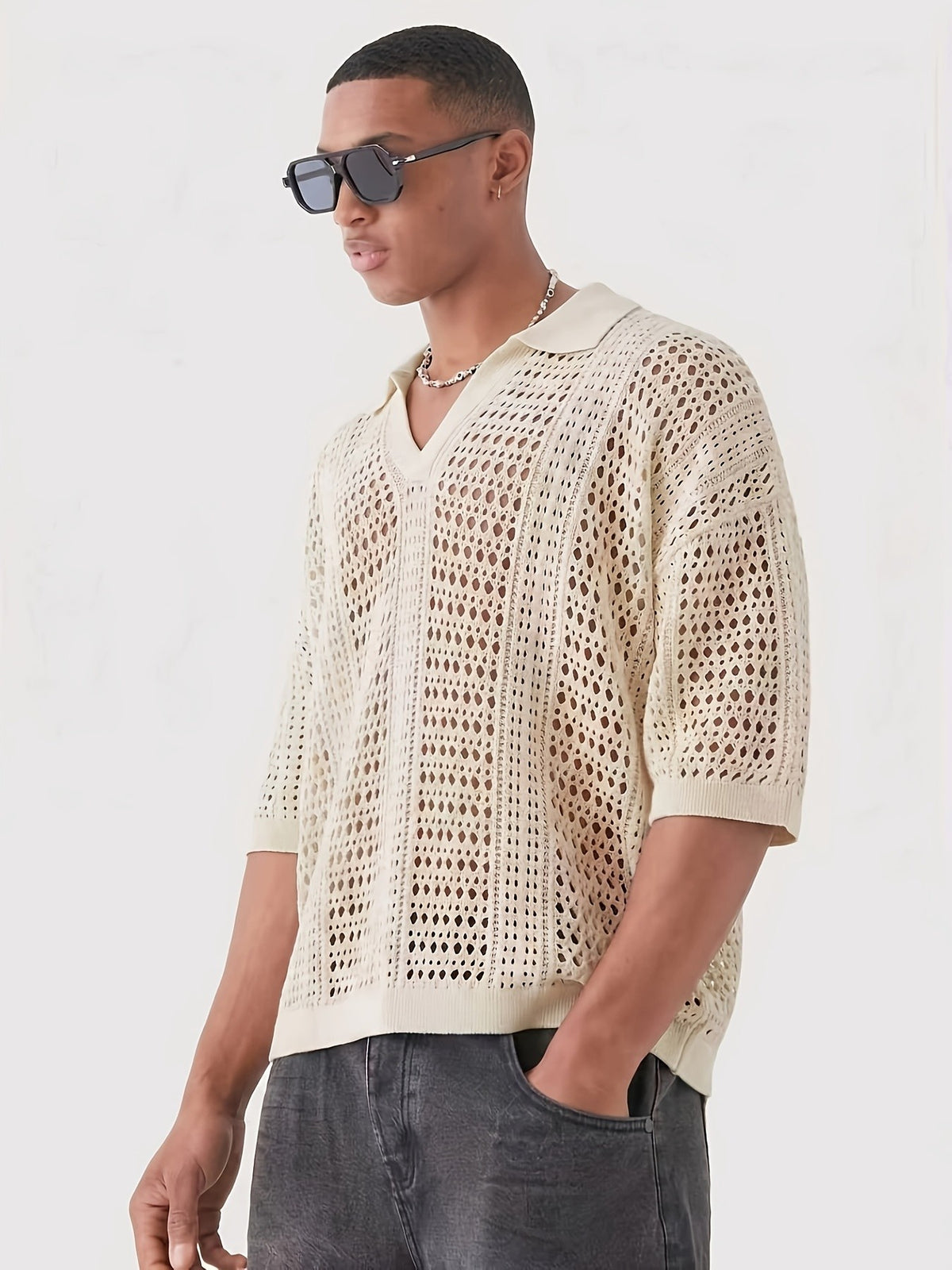 Milo Lattice Polo - Milky