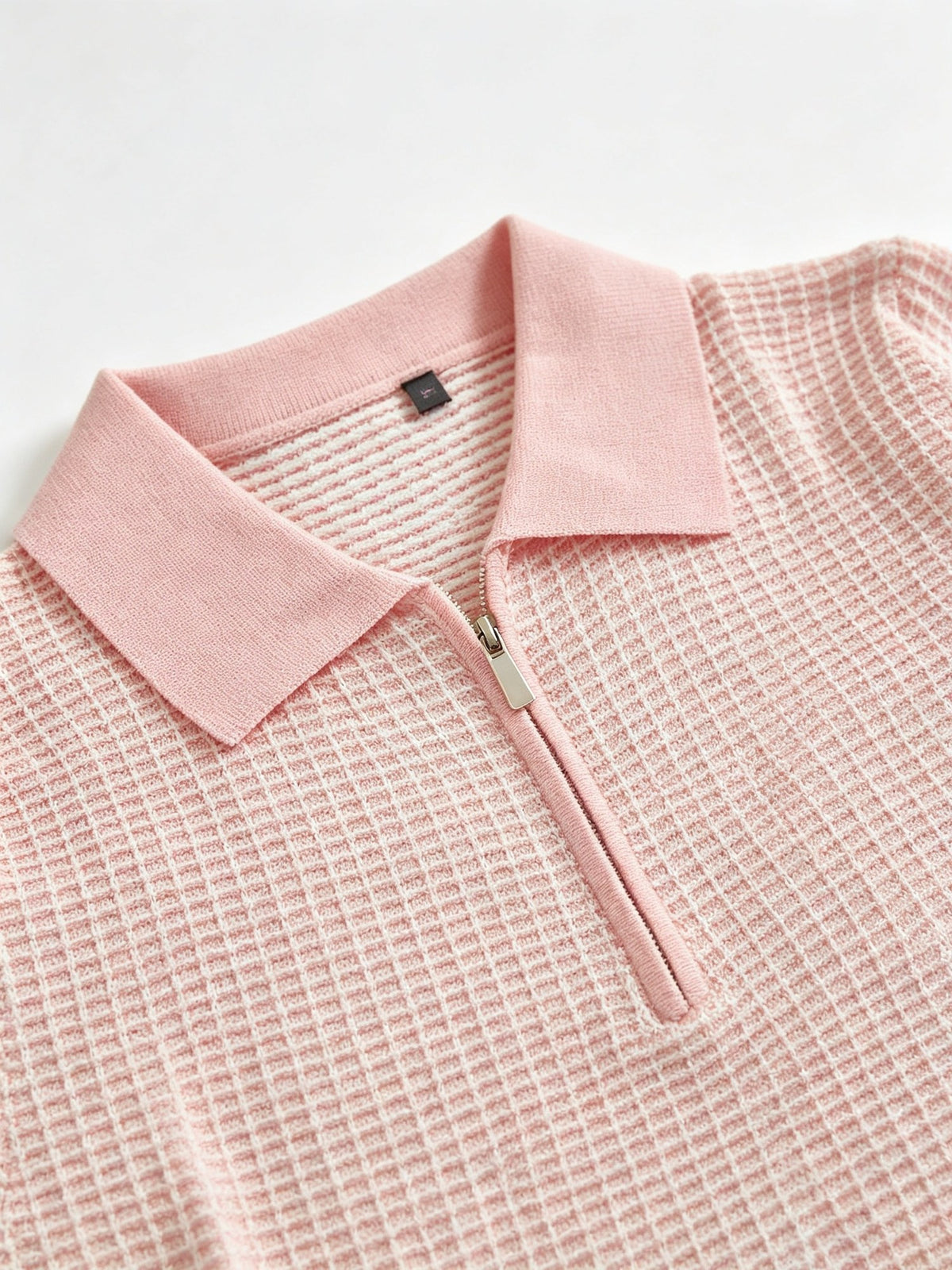 Beck Waffle Polo - Pink