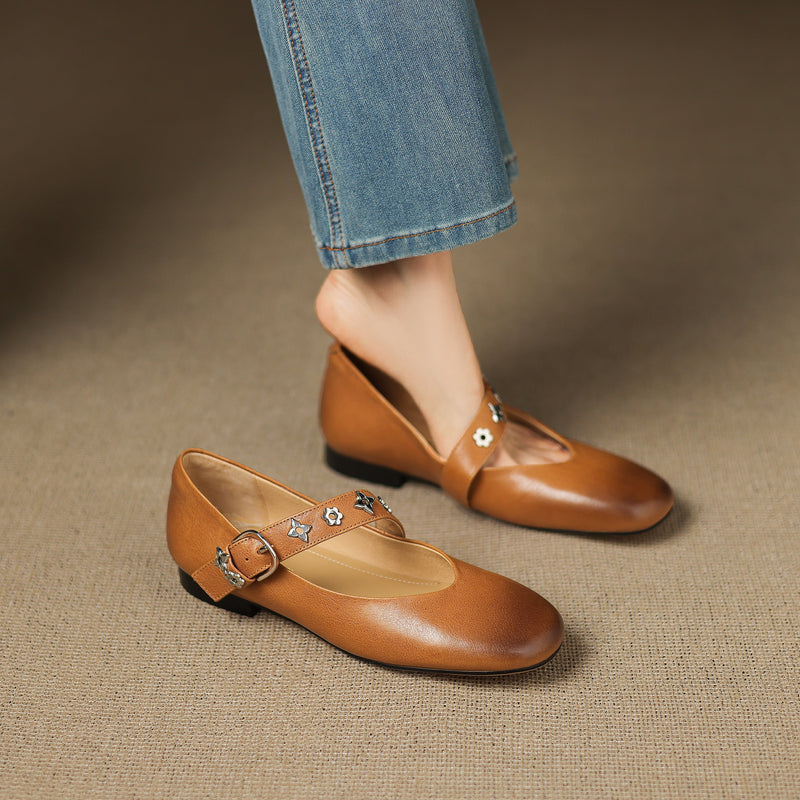 Knox Genuine Leather Flats