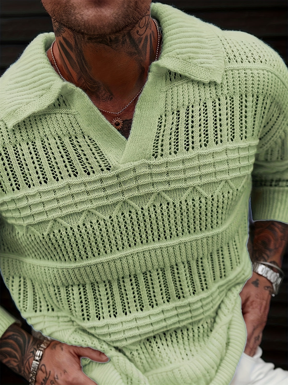 Toren Lattice Polo - Matcha