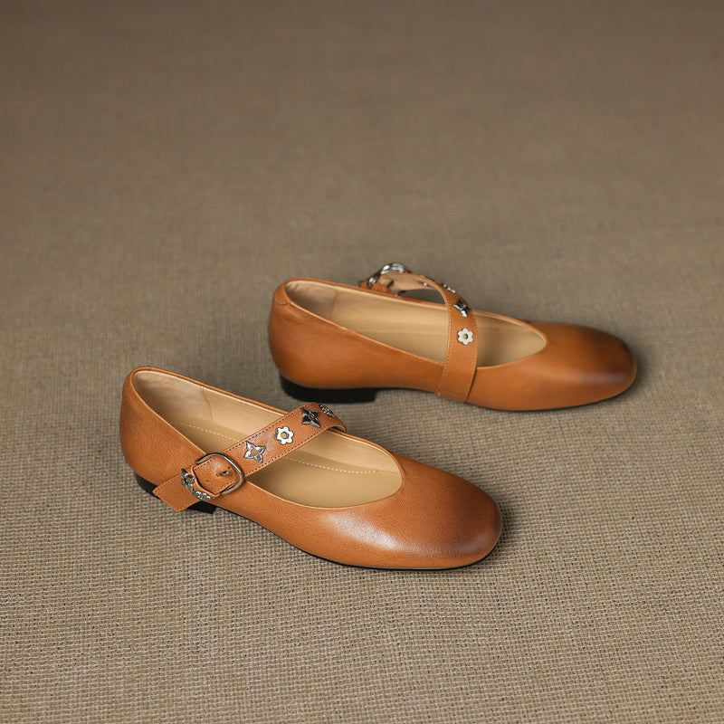 Knox Genuine Leather Flats