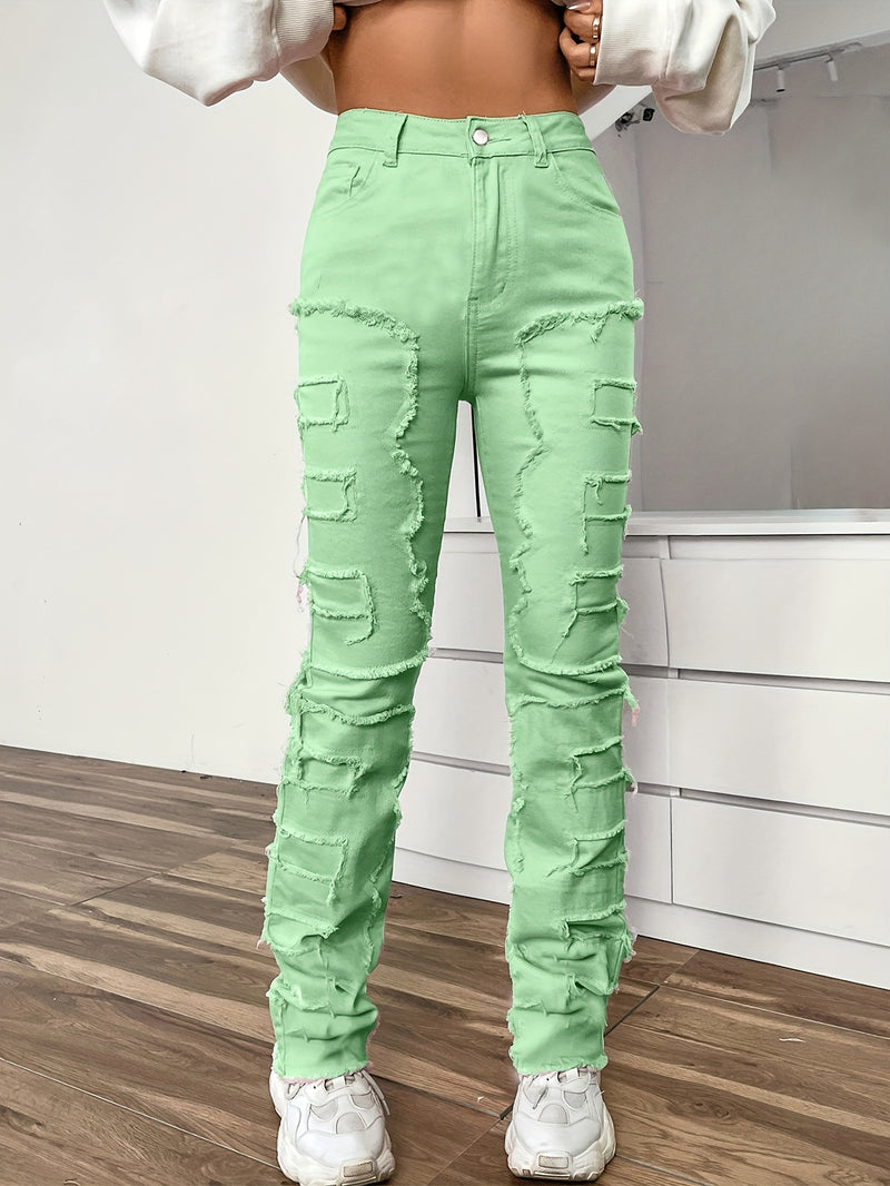 Raw Distressed Denim