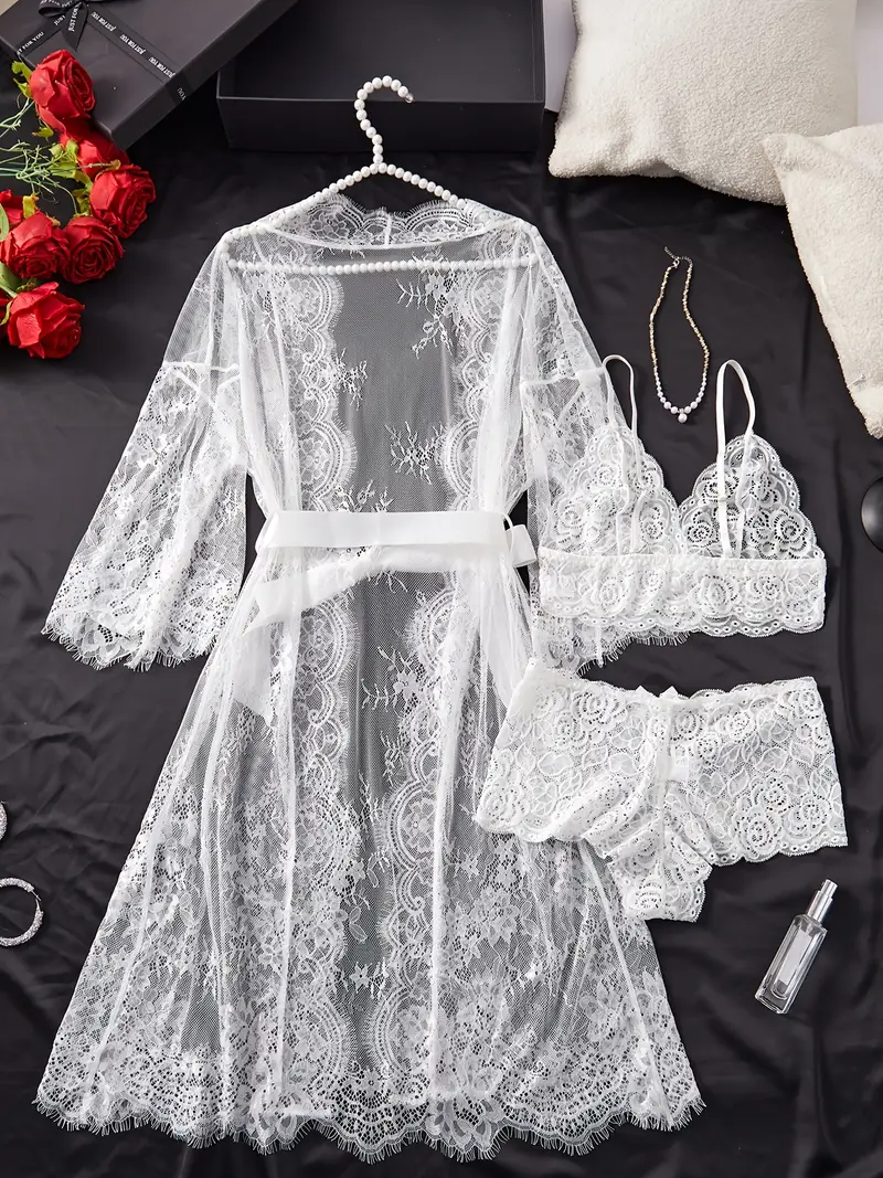 Elise Lace Robe Set