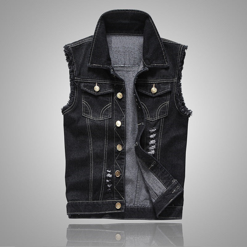 Arco Denim Vest - Black