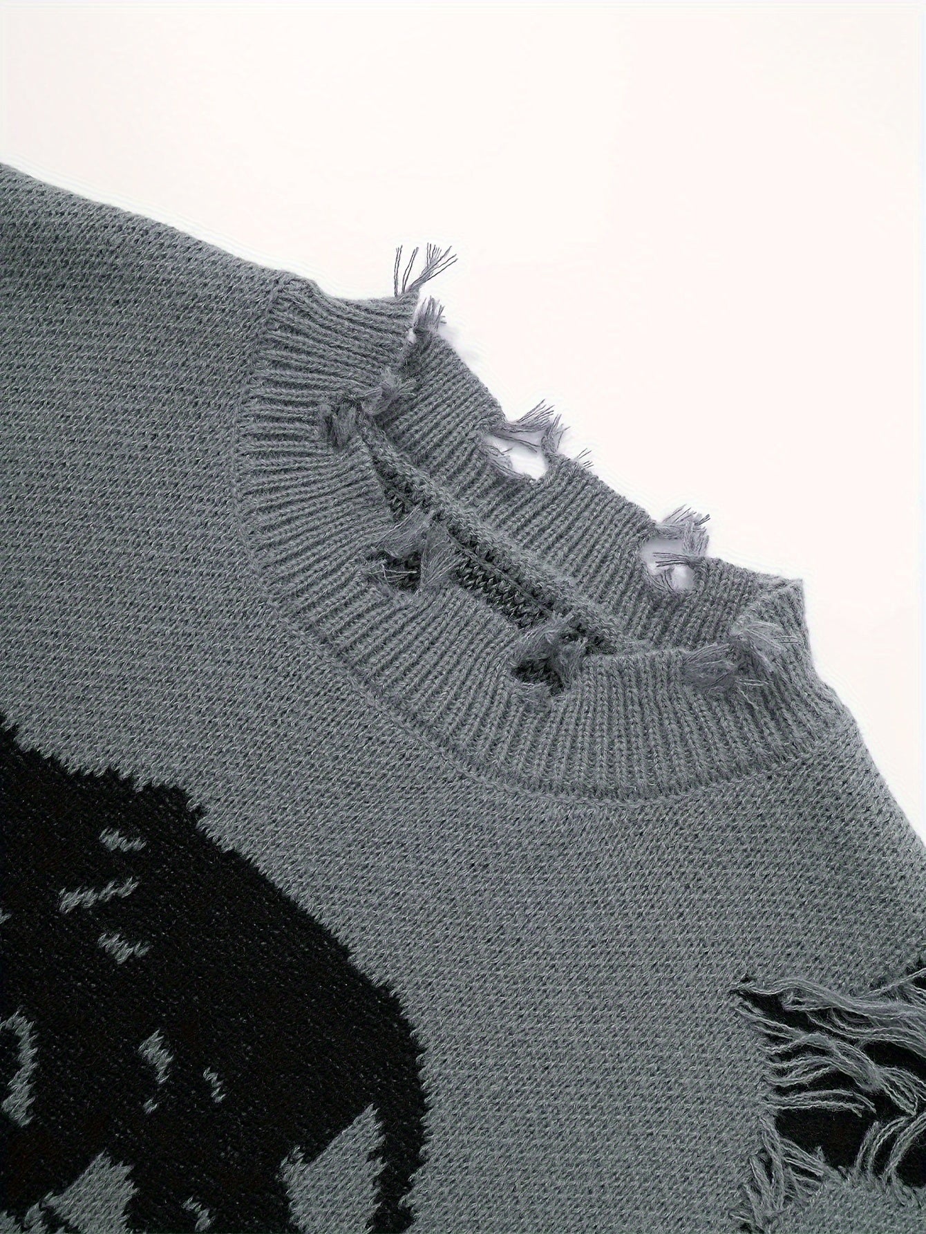 Ashen Distressed Sweater