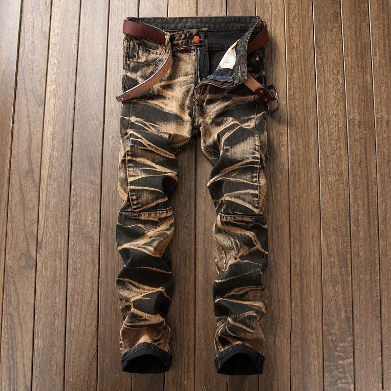 Kade Distressed Denim - Retro Yellow