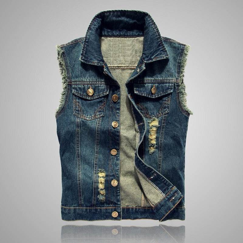 Arco Denim Vest - Dark Blue