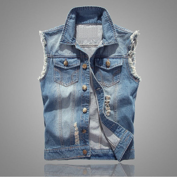 Arco Denim Vest - Light Blue