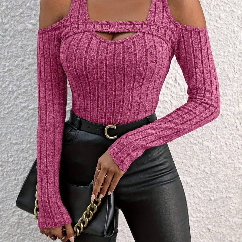 Ellison & Fitz Knit Shoulder Top
