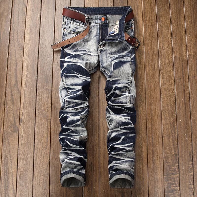 Kade Distressed Denim - Blue White