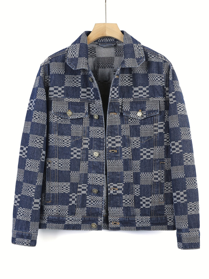Jacquard Weave Denim Jacket