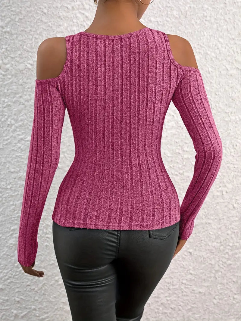 Ellison & Fitz Knit Shoulder Top