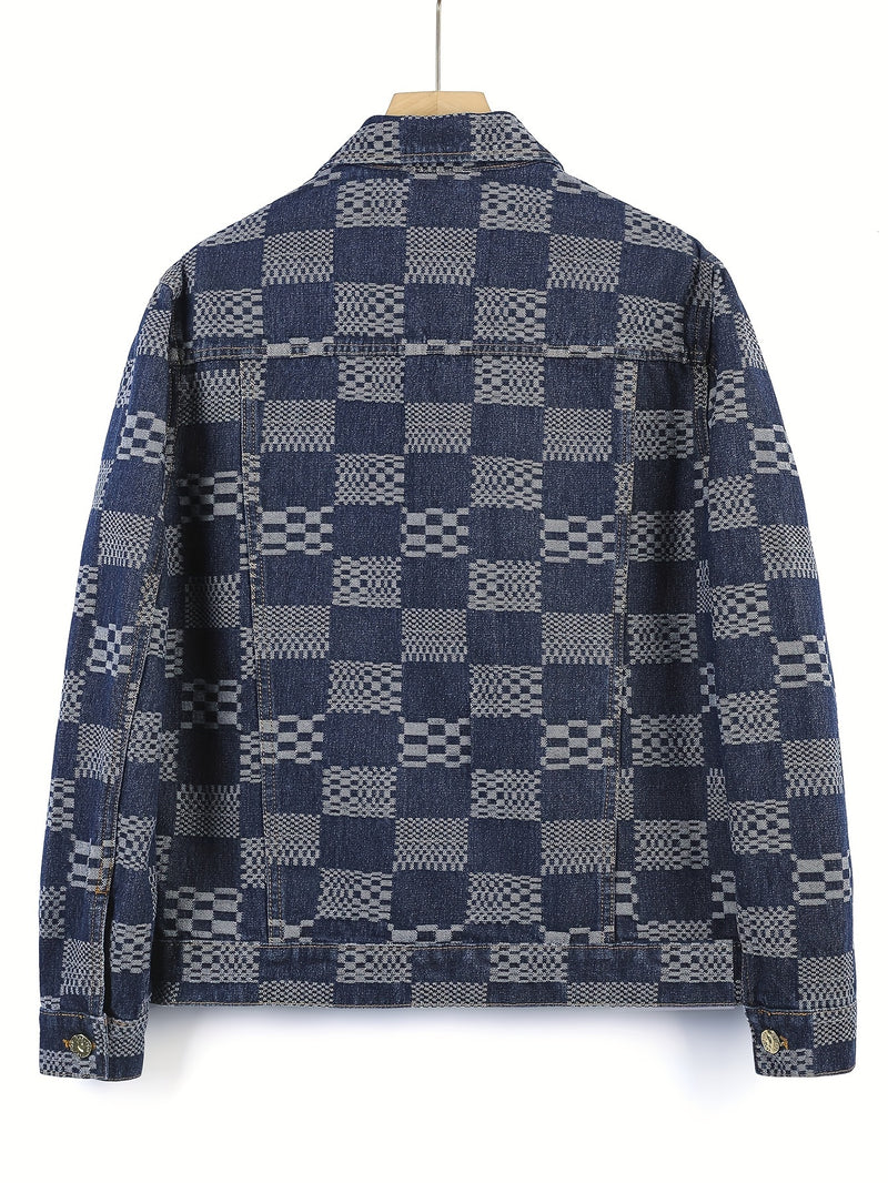 Jacquard Weave Denim Jacket