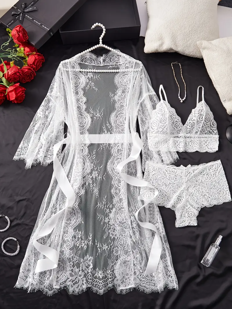 Elise Lace Robe Set