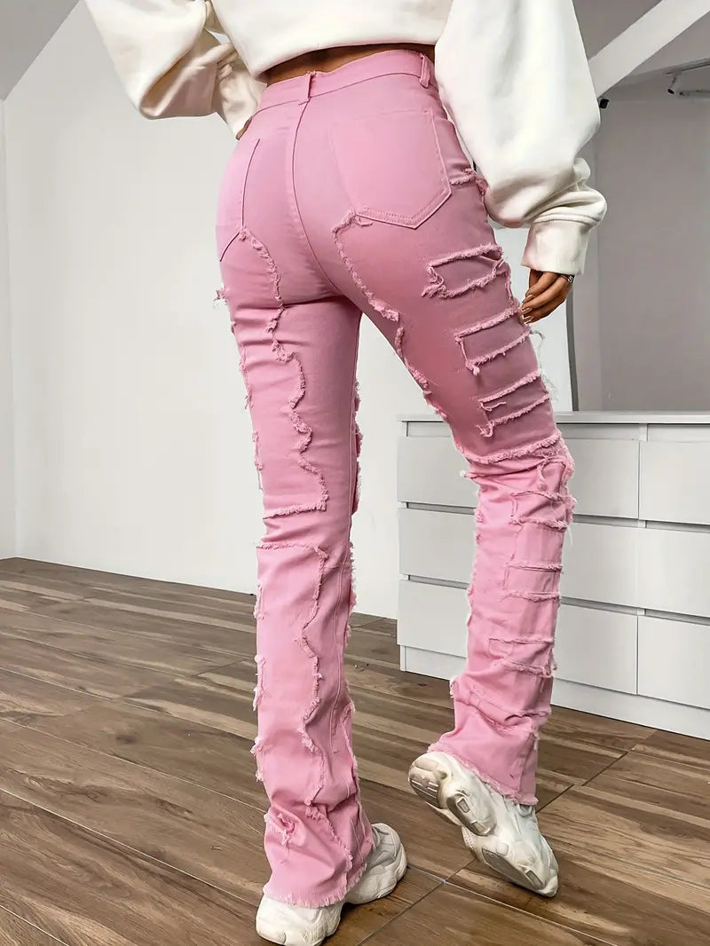 Raw Distressed Denim