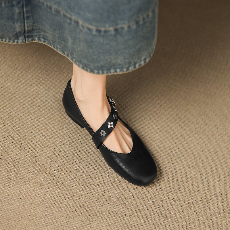 Knox Genuine Leather Flats
