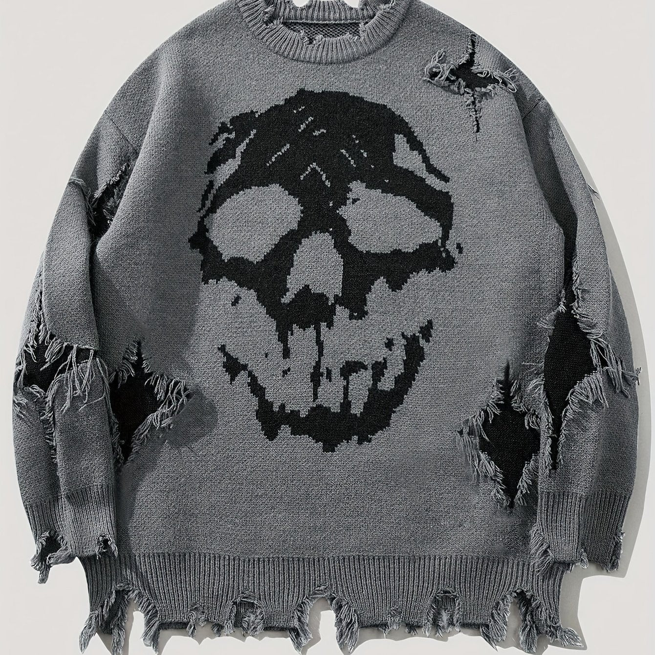 Ashen Distressed Sweater