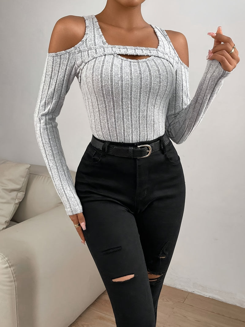 Ellison & Fitz Knit Shoulder Top