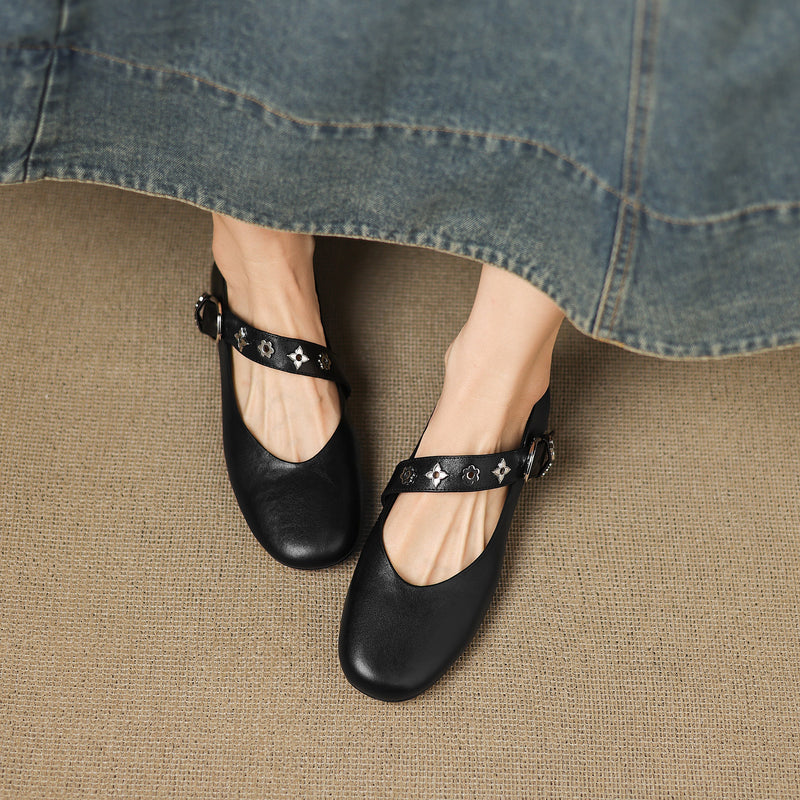 Knox Genuine Leather Flats