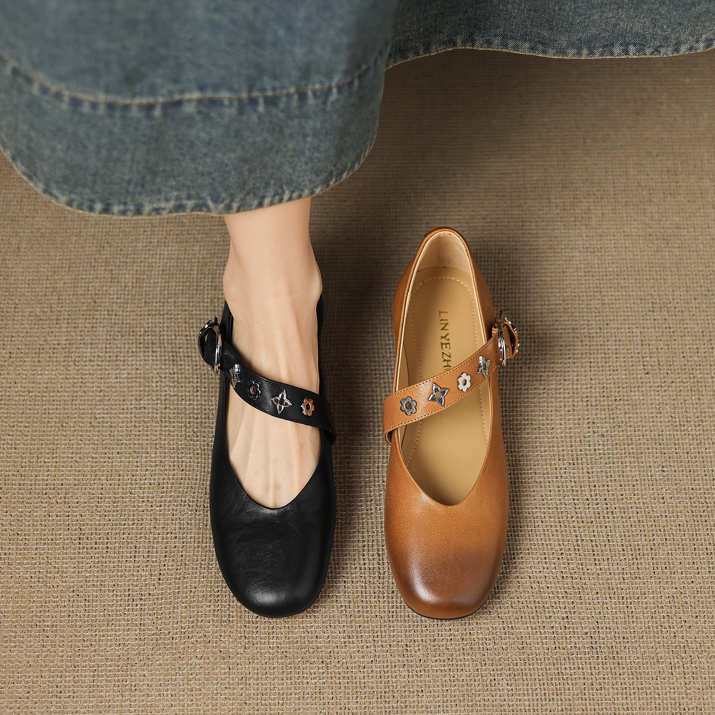 Knox Genuine Leather Flats