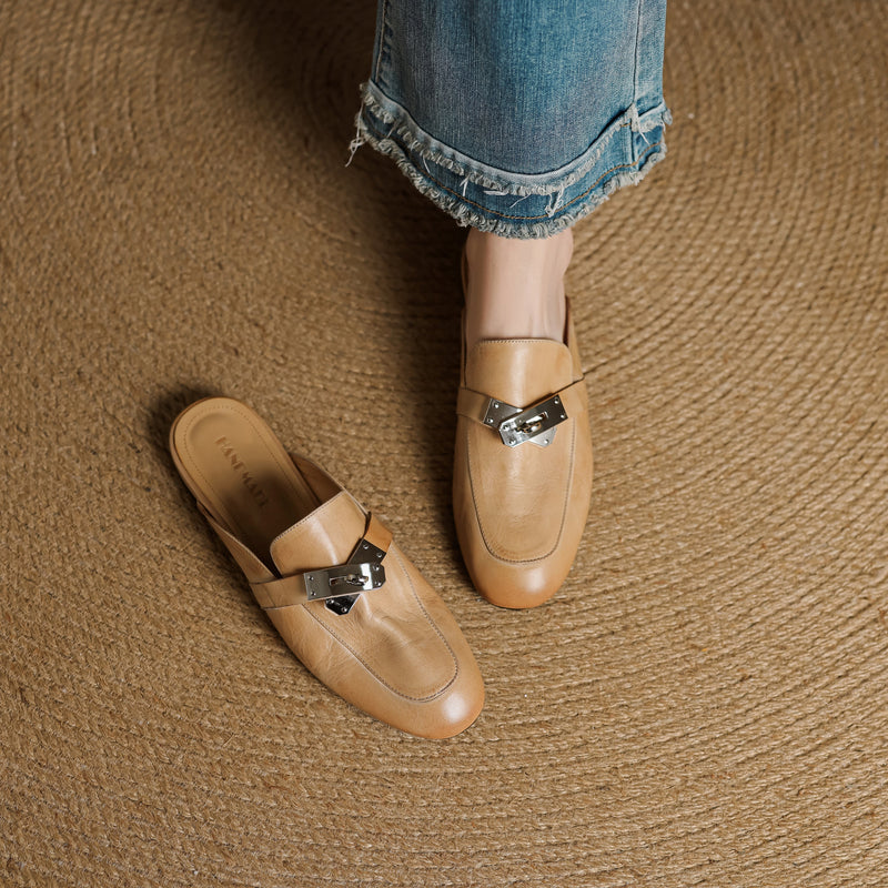 Dessa Genuine Leather Mules