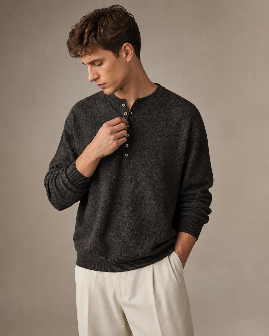 Caspian Knit Henley