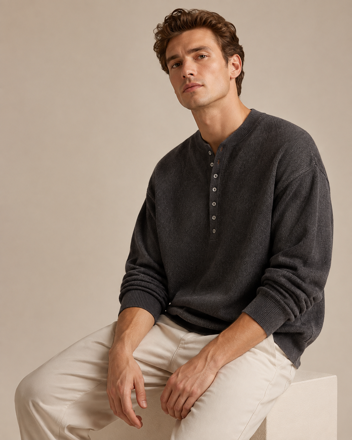 Caspian Knit Henley