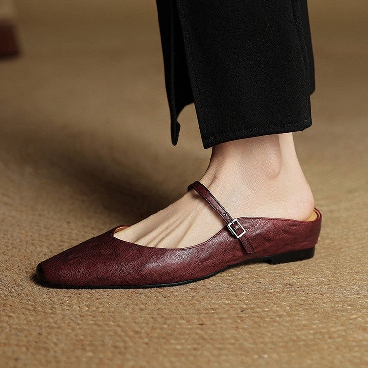 Serena Genuine Leather Mules