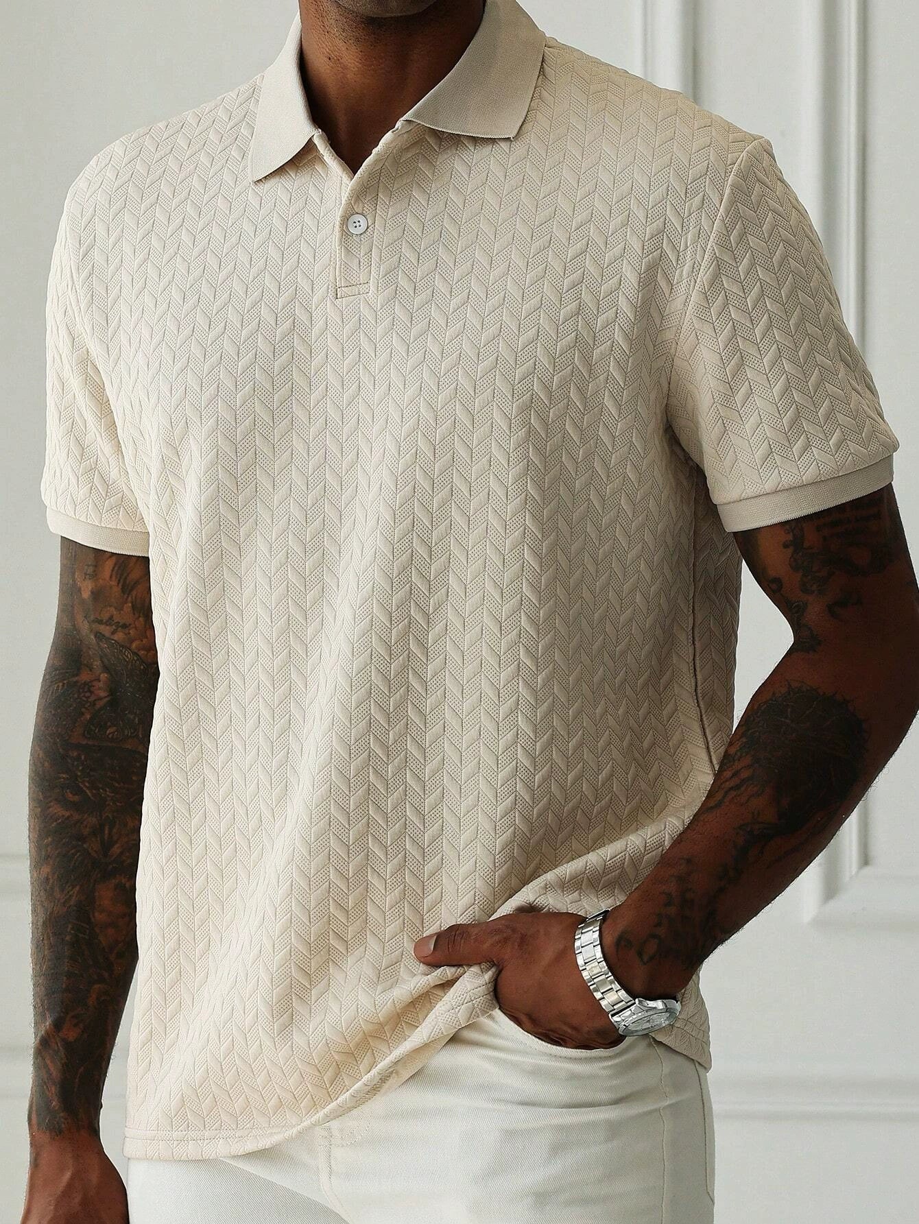 Henrick Herringbone Polo
