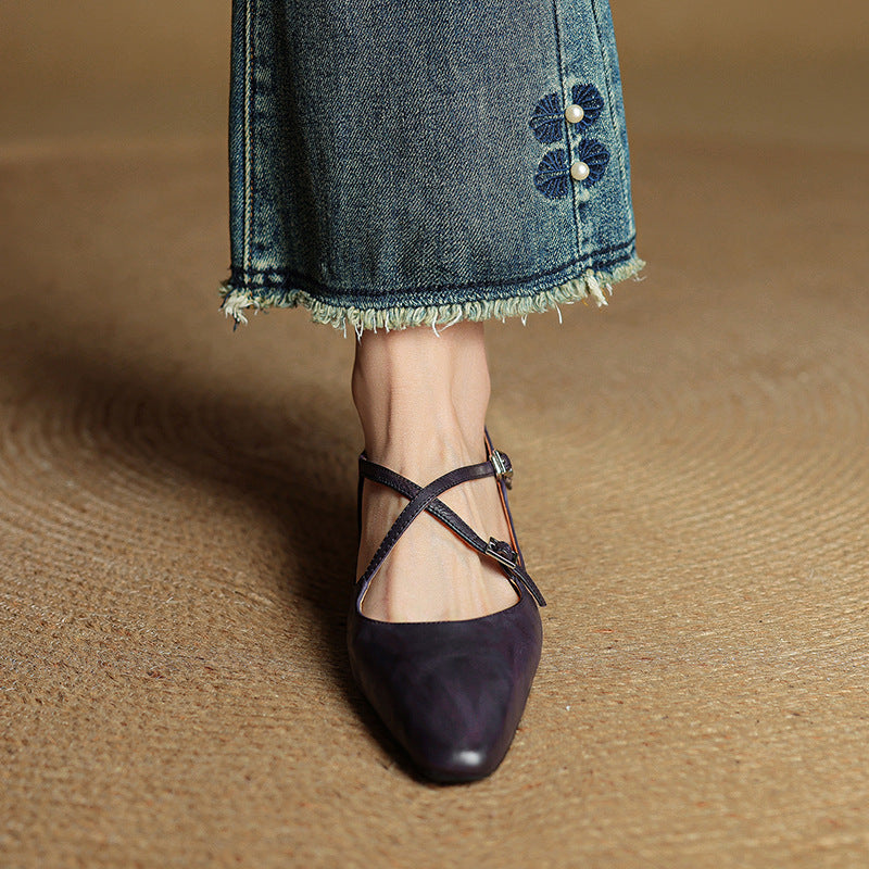 Alverra Genuine Leather Flats