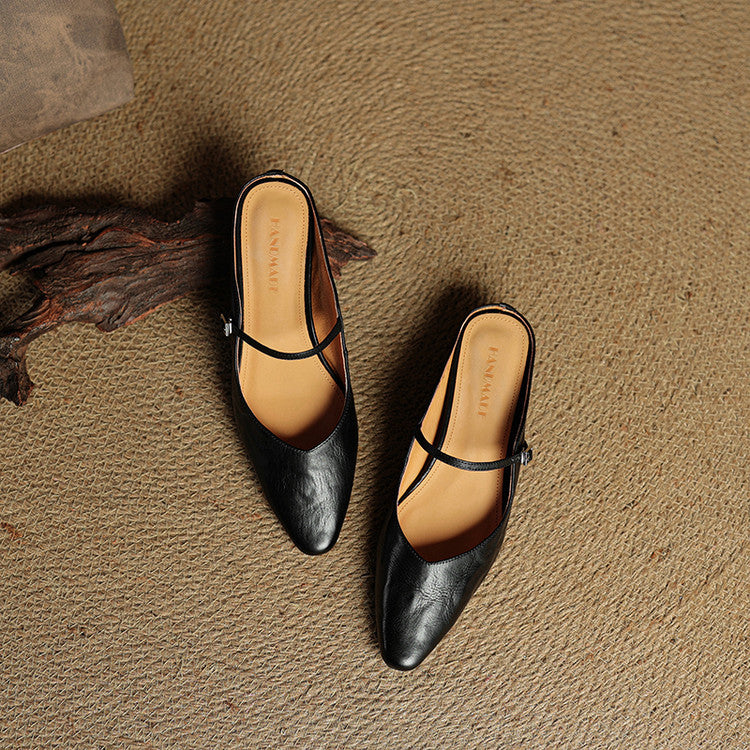 Serena Genuine Leather Mules