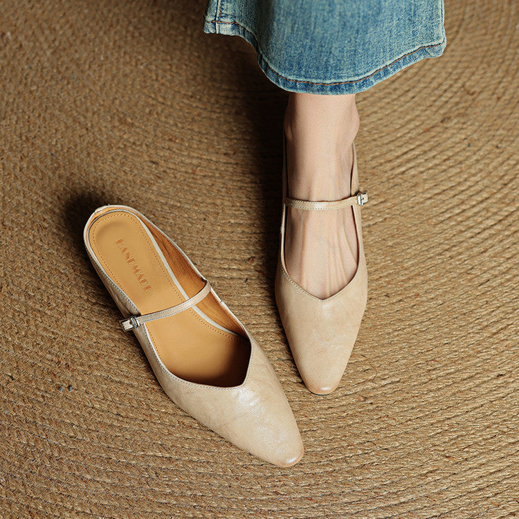 Serena Genuine Leather Mules