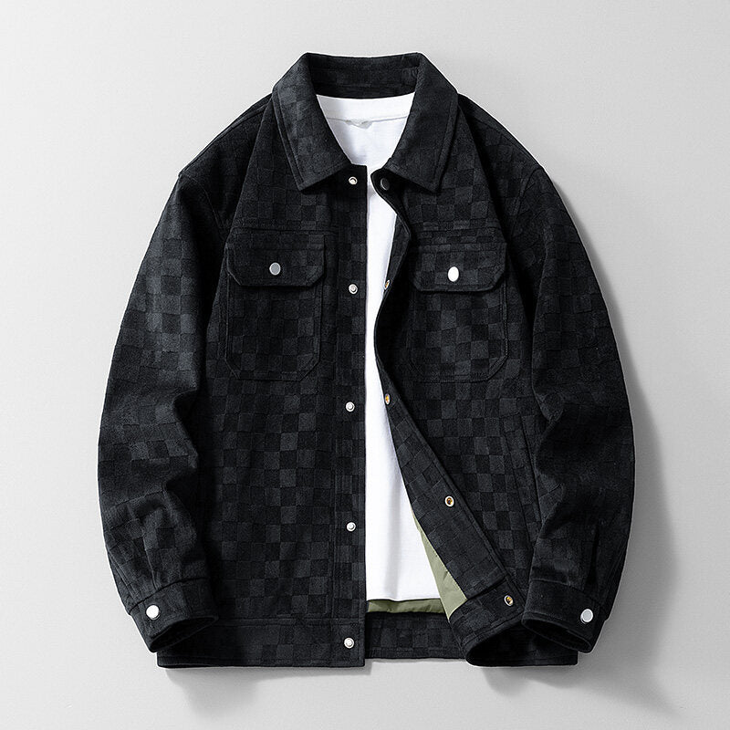 Remco Check Overshirt - Black