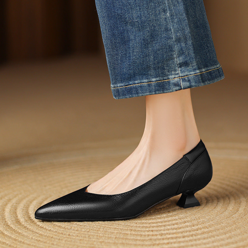 Nera Genuine Leather Heels