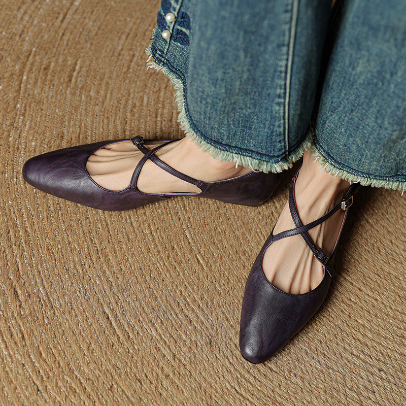 Alverra Genuine Leather Flats