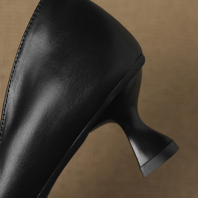 Nadine Genuine Leather Heels