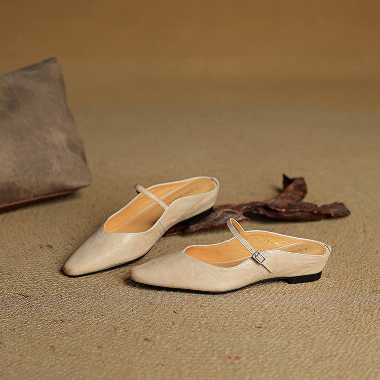 Serena Genuine Leather Mules