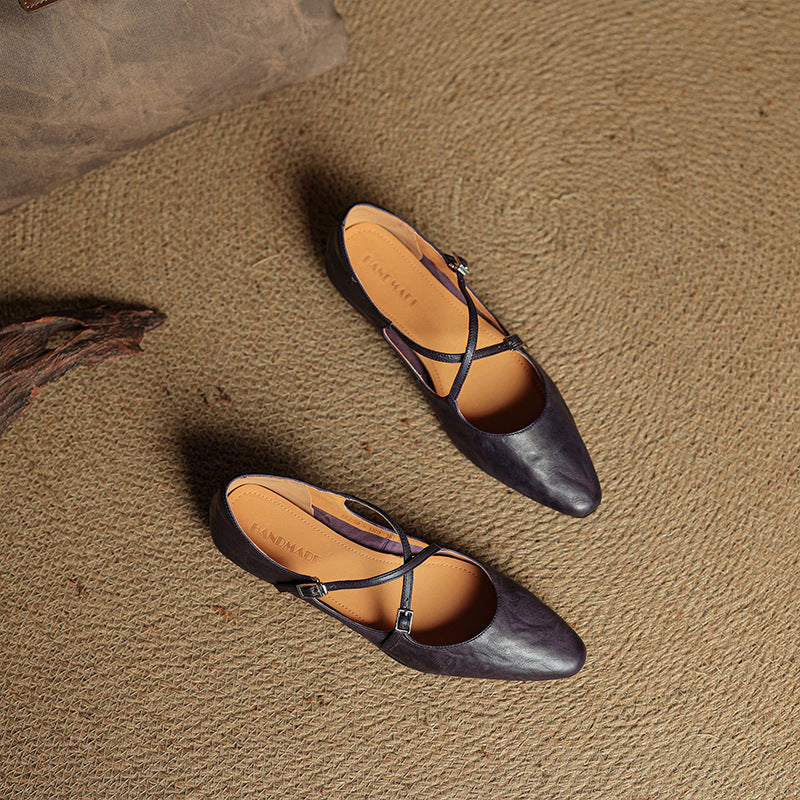 Alverra Genuine Leather Flats