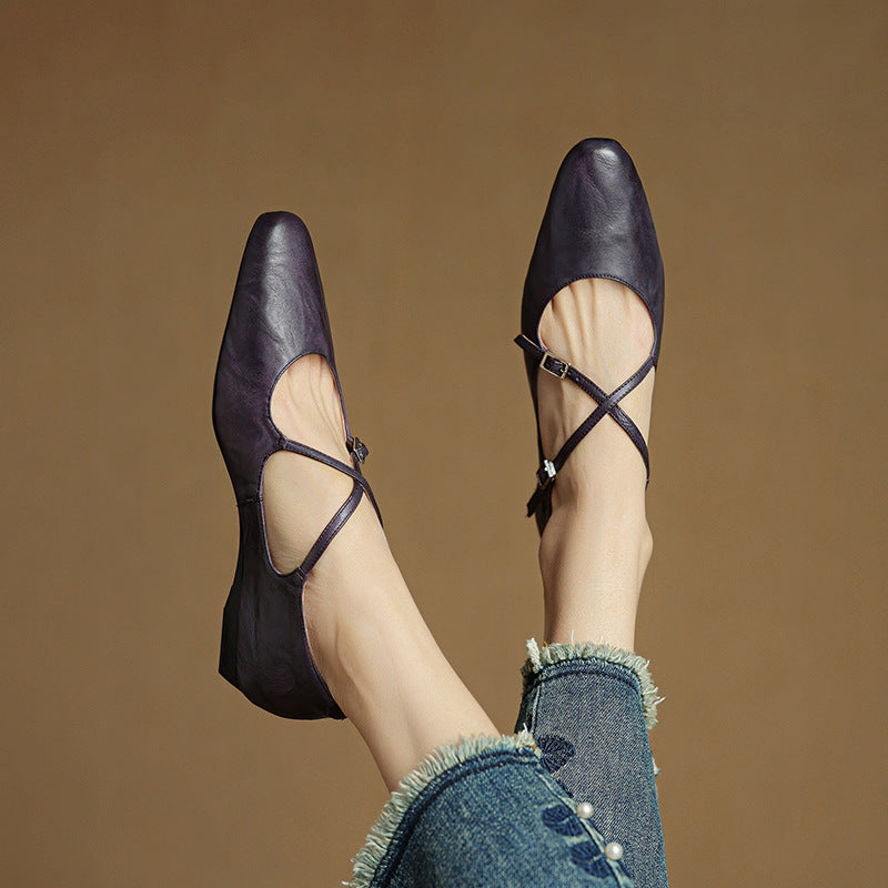 Alverra Genuine Leather Flats