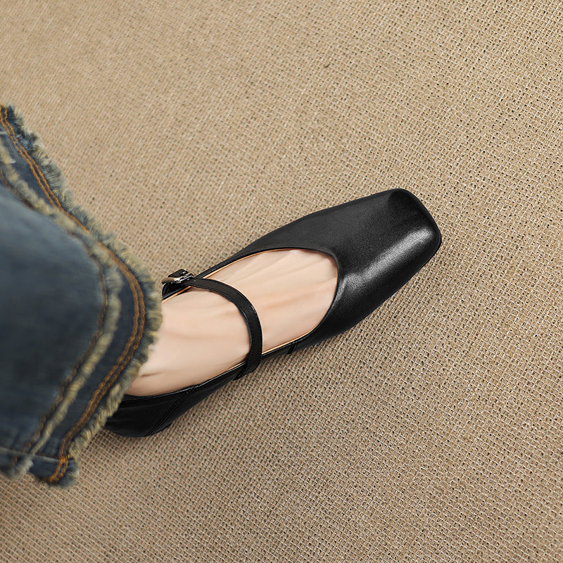 Ayra Genuine Leather Flats