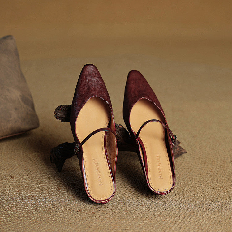 Serena Genuine Leather Mules